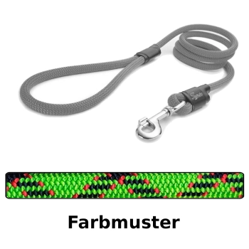 klassische Hundeleine - L - 115cm - grüner Python